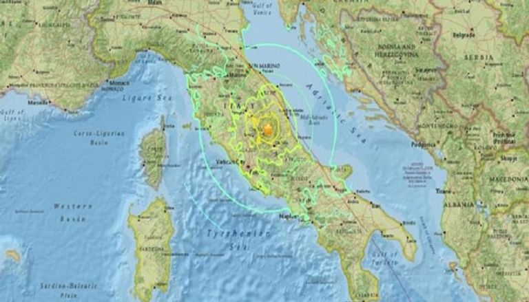زلزال يضرب إيطاليا 