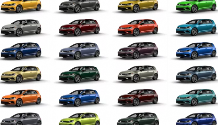 اختيار لون غير تقليدي للسيارة جولف آر يكلف 2500 دولار إضافية
