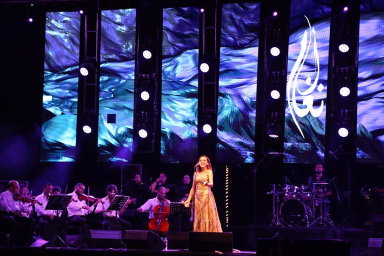 من حفل المطربة أنغام