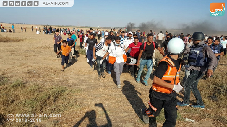 صور خاصة لمسيرات العودة اليوم الجمعة جانب من مسيرات العودة اليوم الجمعة