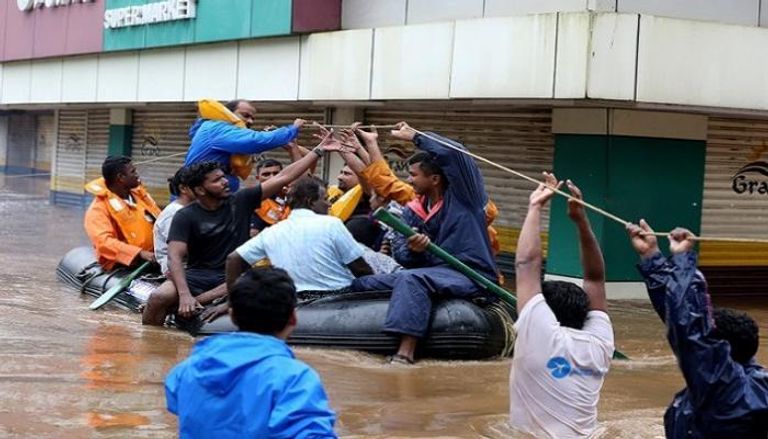 ارتفاع عدد قتلى فيضانات ولاية كيرلا الهندية إلى 373