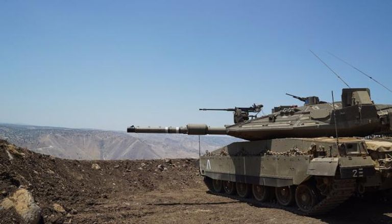 دبابة إسرائيلية قبالة هضبة الجولان السورية- أرشيفية