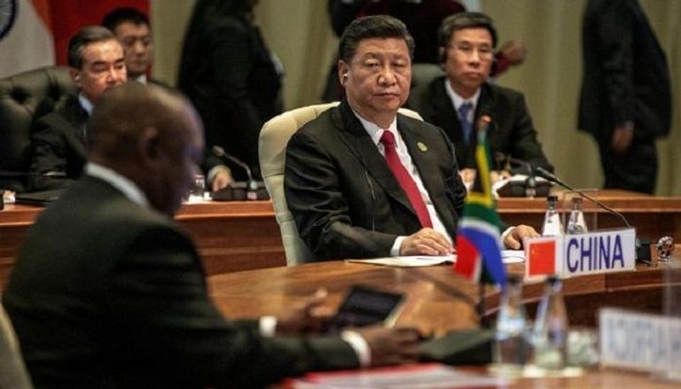 الرئيس الصيني لدى مشاركته بقمة البريكس في جوهانسبرج – رويترز
