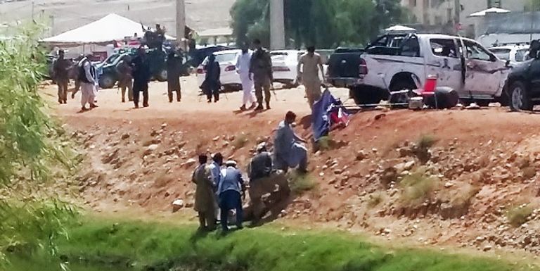 صورة نشرتها وسائل إعلام أفغانية لموقع الهجوم جندي أفغاني - أرشيفية