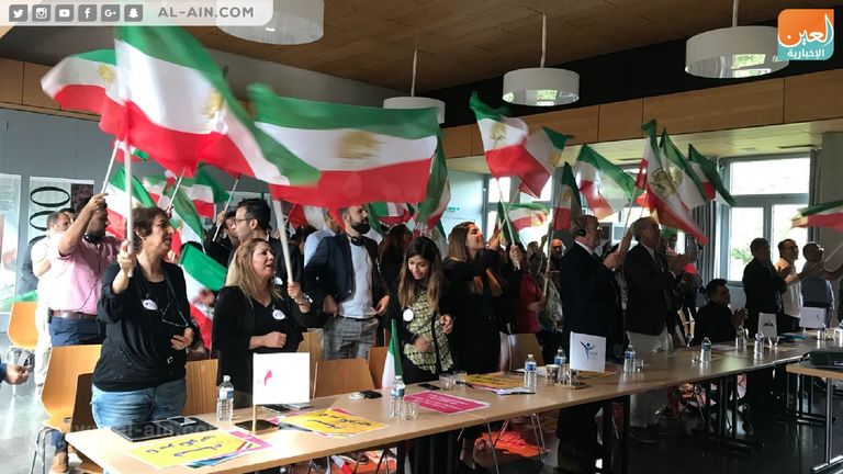 من فعاليات الملتقى الدولي التفاعلي للمعارضة الإيرانية حول مجزرة 1988 باتریك كنيدي عضو الكونجرس الأمريكي السابق خلال كلمته