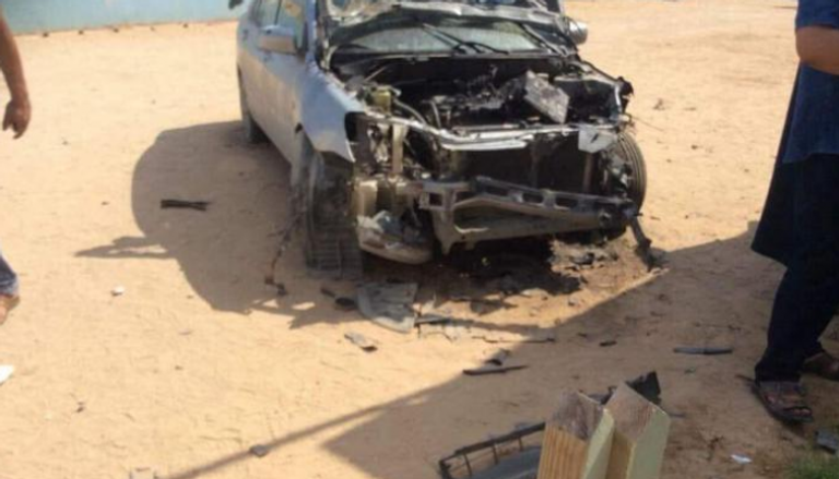 جانب من الهجوم الإرهابي الذي استهدف بوابة "كعام" الليبية