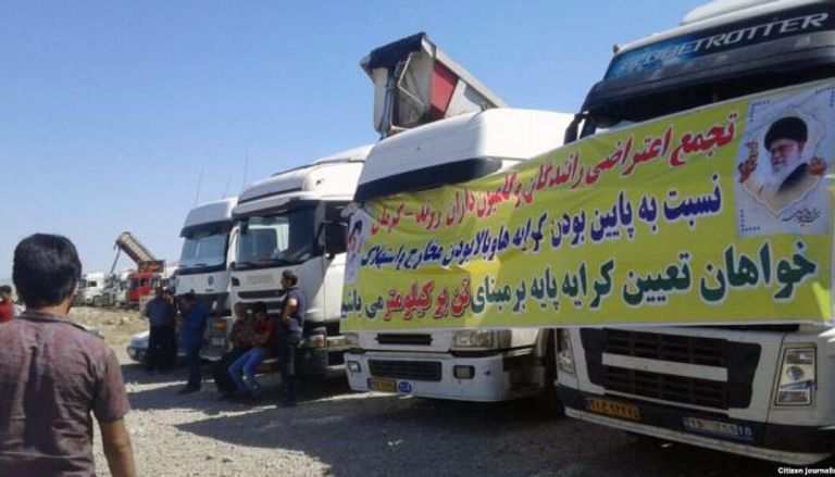 إضراب الشاحنات في إيران- أرشيفية