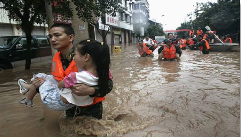  الفيضانات بشرق الصين