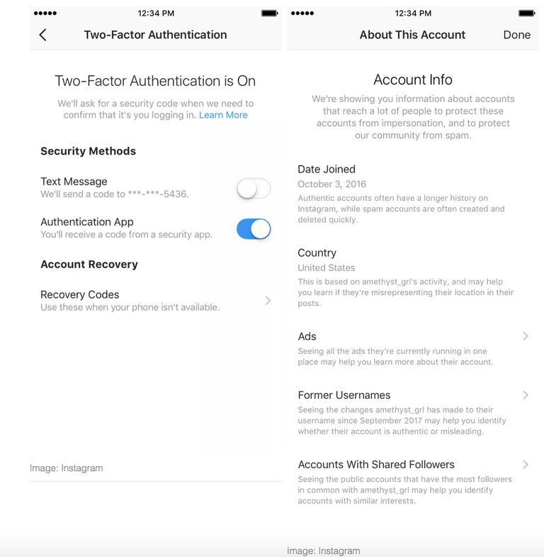 أنستقرام يوثق الحسابات 