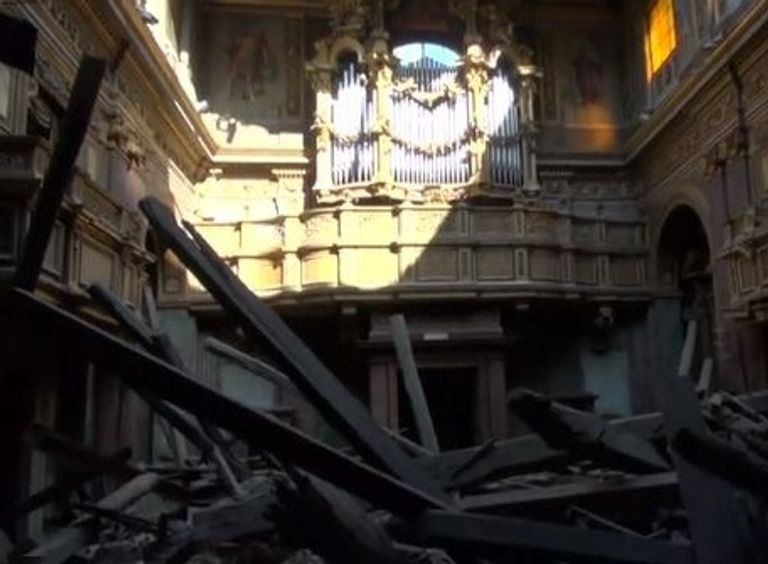 انهيار سقف كنيسة "القديس يوسف النجار" التاريخية في روما