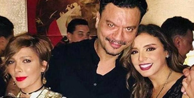 السيناريست والممثل عباس أبو الحسن برفقة الفنانة أنغام