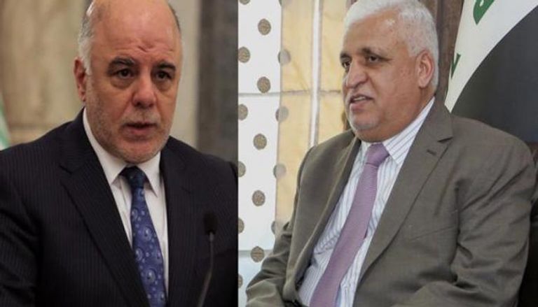 حيدر العبادي رئيس الوزراء العراقي وفالح الفياض