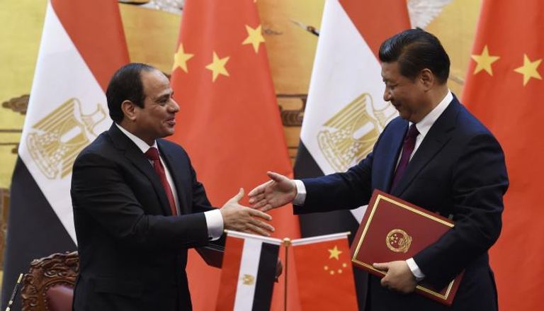 الرئيس المصري عبدالفتاح السيسي ونظيره الصيني شى جين بينغ