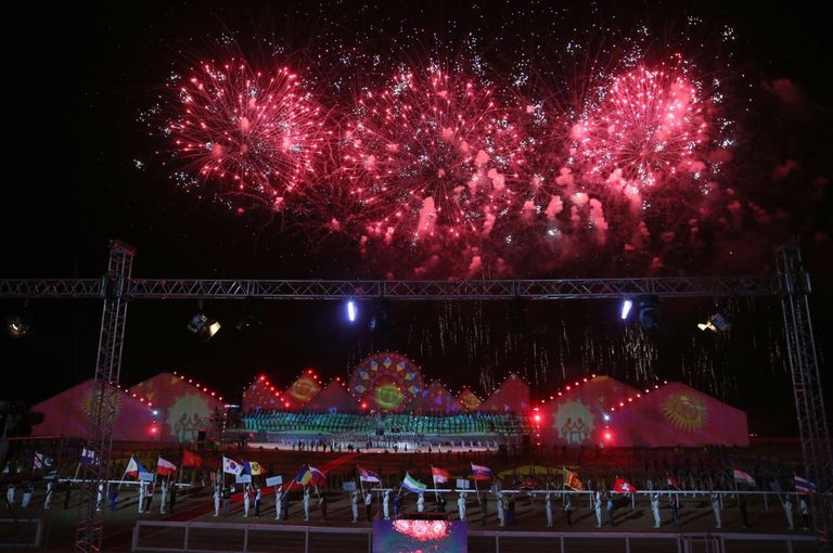 بعثة الإمارات خلال حفل الافتتاح