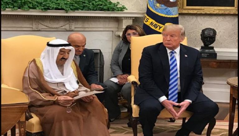 الرئيس الأمريكي ترامب والشيخ صباح الأحمد الجابر الصباح أمير الكويت
