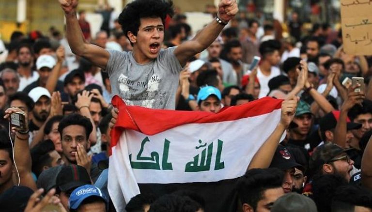 مظاهرة في بغداد تضامنا مع أهالي البصرة
