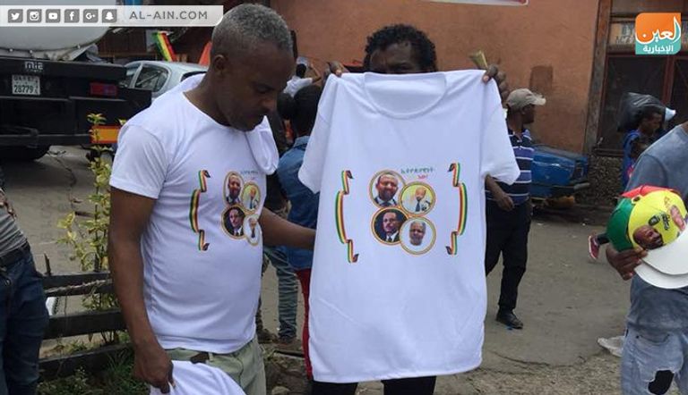 لافتات ترحيبية في شوارع أديس أبابا بعودة قيادات "قنبوت سبات"