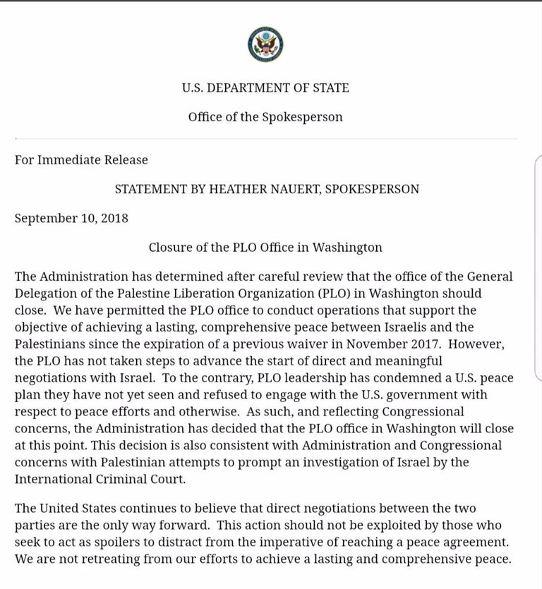 مقر البعثة الفلسطينية في واشنطن- أرشيفية