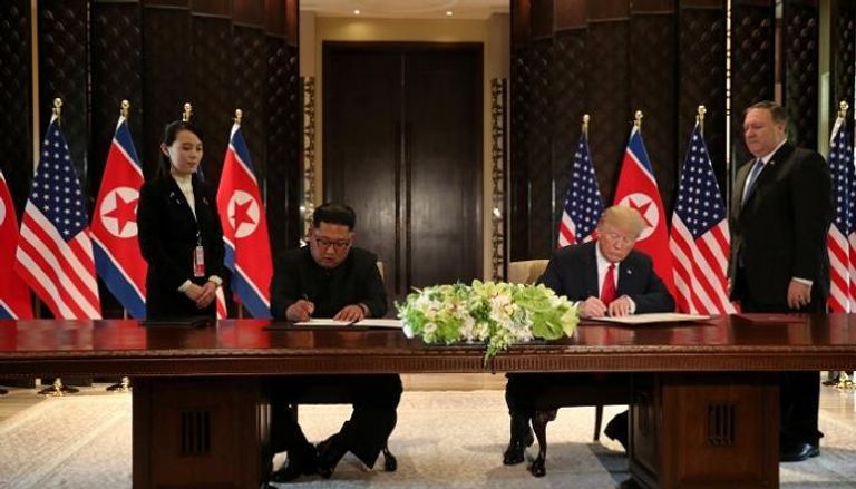 الرئيس الأمريكي ترامب والزعيم الكوري كيم