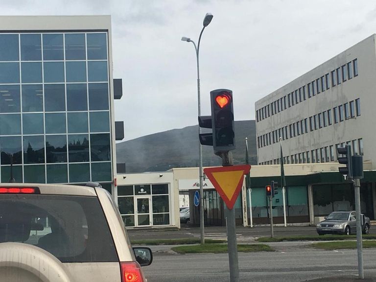 إشارات مرور على شكل