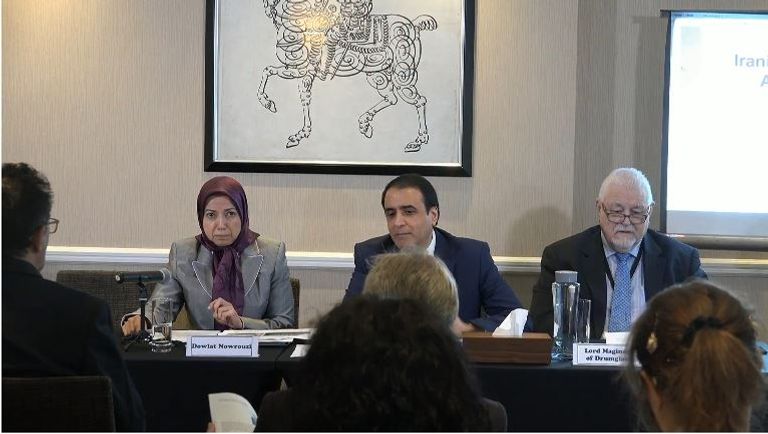 جانب من مؤتمر المقاومة الإيرانية في لندن