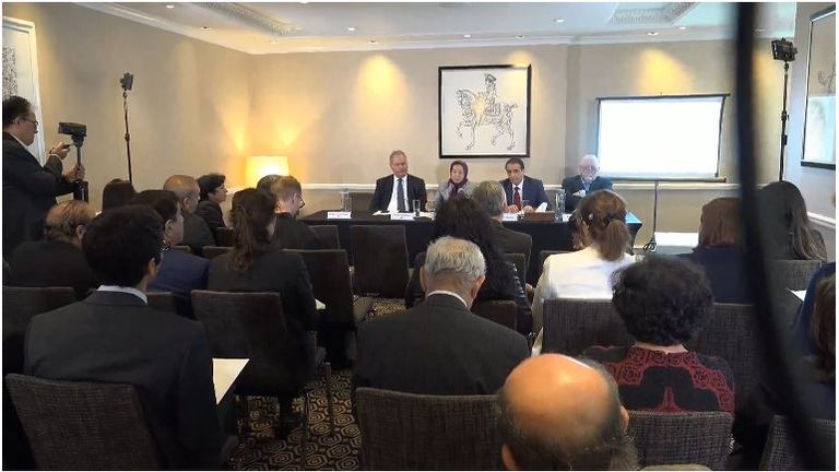 جانب من مؤتمر المقاومة الإيرانية في لندن