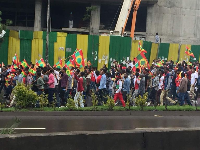 استقبال حاشد لقيادات جبهة تحرير أورومو بأديس أبابا