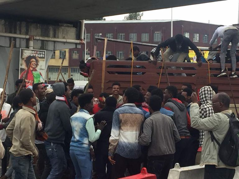 استقبال حاشد لقيادات جبهة تحرير أورومو بأديس أبابا