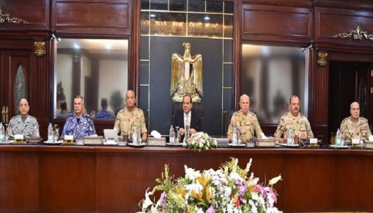 الرئيس السيسي خلال اجـتماع المجلس الأعلى للقوات المسلحة المصرية
