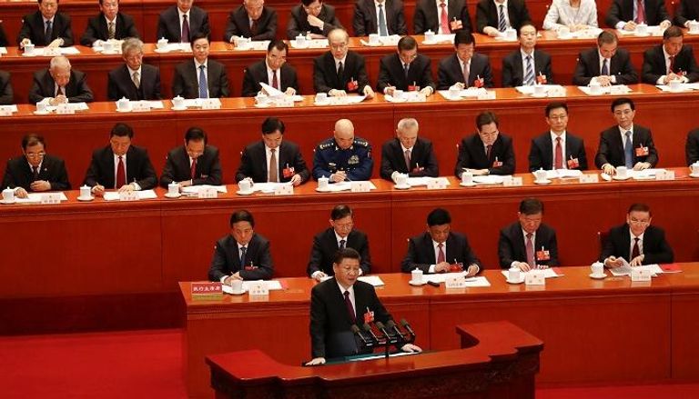 الرئيس الصيني خلال حضوره جلسة لبرلمان البلاد - أرشيفية