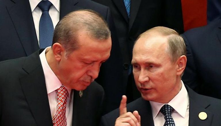 الرئيس الروسي فلاديمير بوتين ونظيره التركي رجب أردوغان