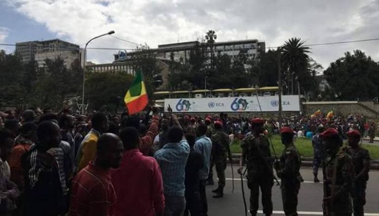 مظاهرات في إثيوبيا احتجاجا على أعمال العنف