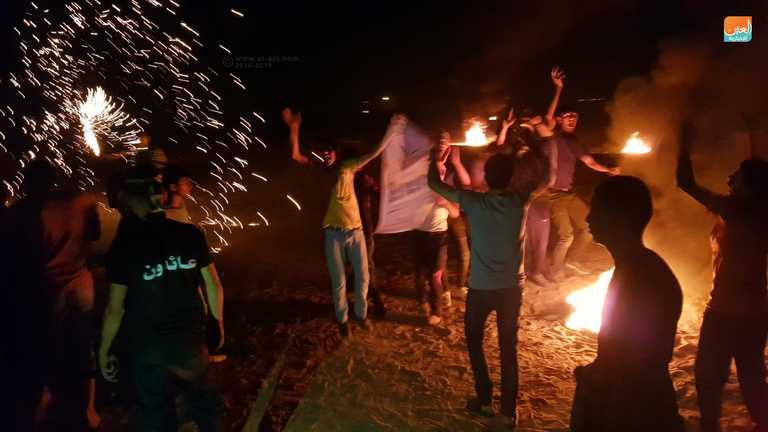 جانب من المظاهرات قرب مخيمات العودة في غزة