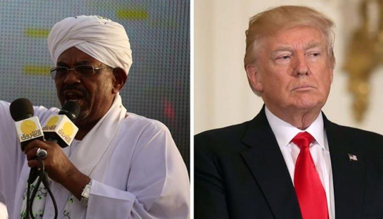 الرئيس السوداني عمر البشير ونظيره الأمريكي دونالد ترامب 