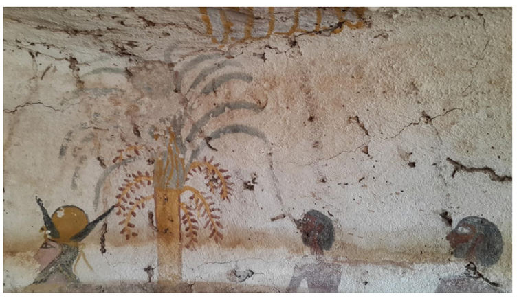 المومياء داخل التابوت الحجري المكتشف