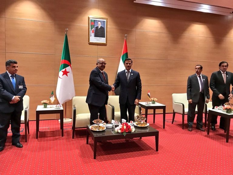 لقاء وزير الخارجية الجزائري مع وزير الاقتصاد الإماراتي  أعمال اللجنة المشتركة الإماراتية الجزائرية