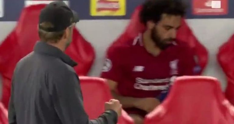 صلاح محمد صلاح في إحدى الفرص على مرمى سان جيرمان