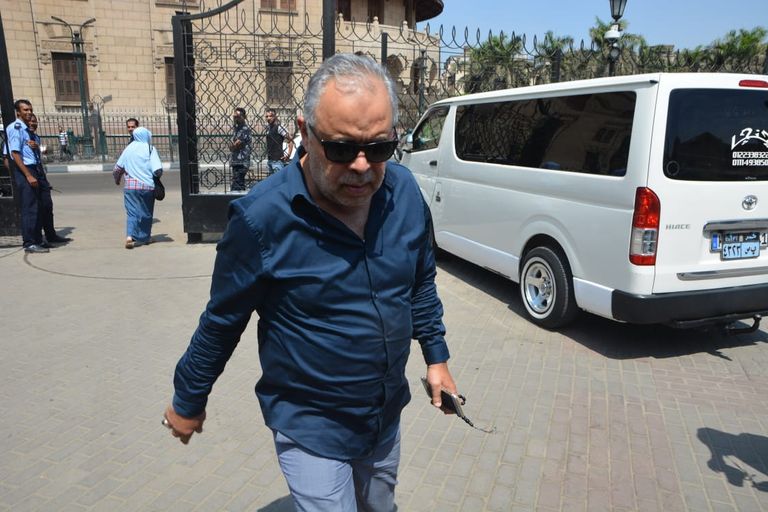 خلال تشييع جثمان الممثل المصري الراحل جميل راتب