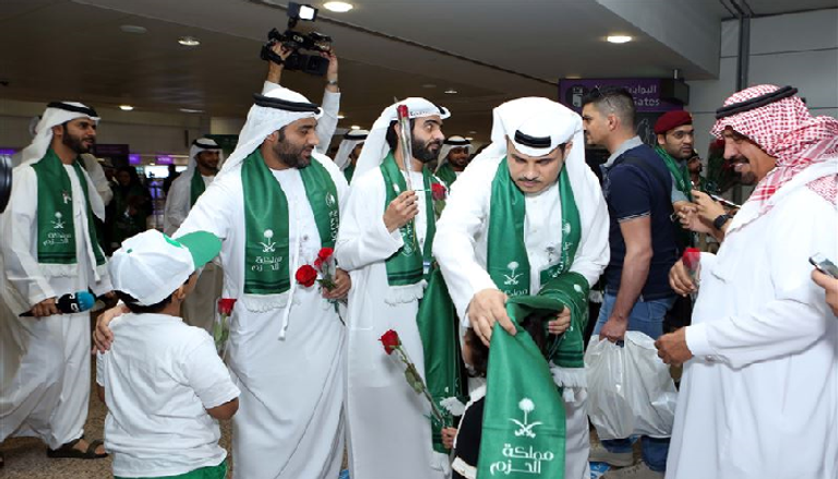 مطار دبي الدولي يحتفل باليوم الوطني السعودي 