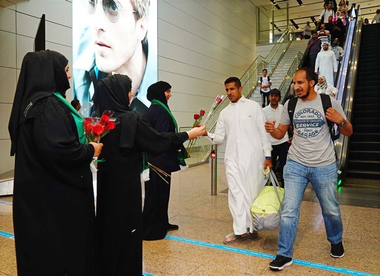 مطار دبي الدولي يحتفل باليوم الوطني السعودي 