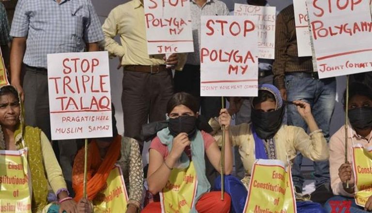 مظاهرات نسائية في الهند ضد الطلاق الشفهي بالثلاث - صورة أرشيفية