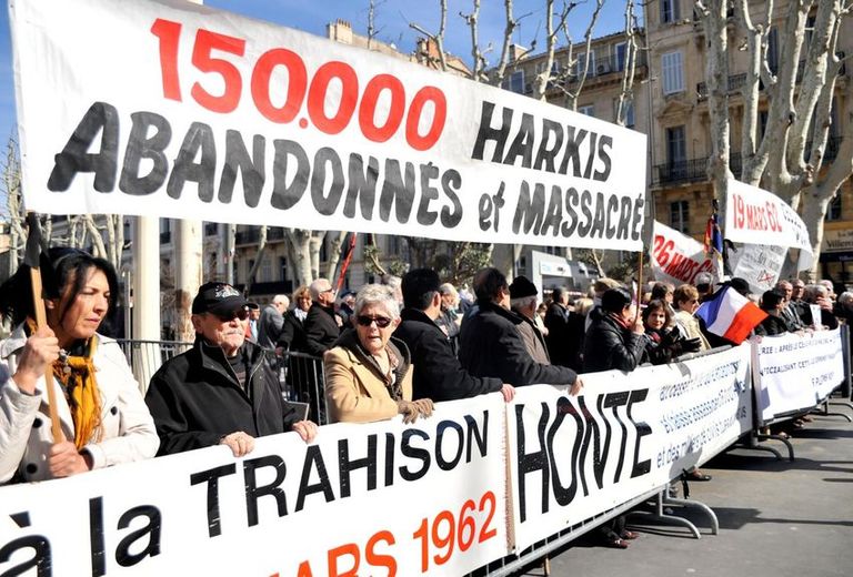 مظاهرات للحركى في باريس  حركة جزائريون في فرنسا- أرشيفية