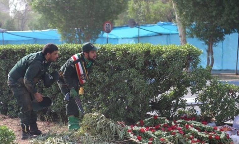 لحظة الهجوم على العرض العسكري- إعلام إيراني