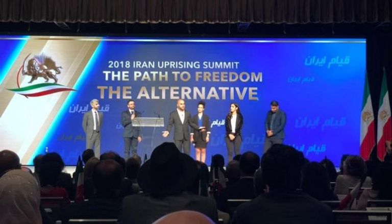 مؤتمر دعم انتفاضة الشعب الإيراني الذي أقيم السبت في نيويورك الرئيس الأمريكي دونالد ترامب ومحاميه رودولف جولياني