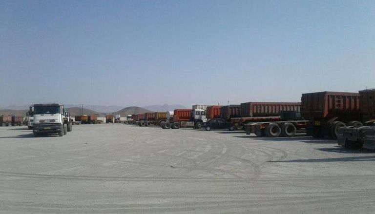 جانب من إضراب الشاحنات في إيران