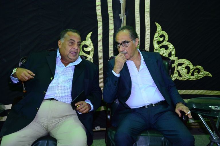 عادل إمام في عزاء المنتج المسرحي المصري سمير خفاجي