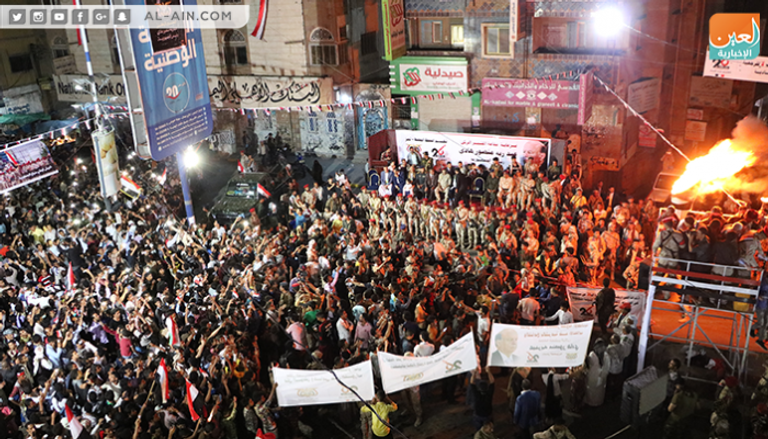 جانب من احتفالات اليمنيين بثورة 26 سبتمبر في تعز