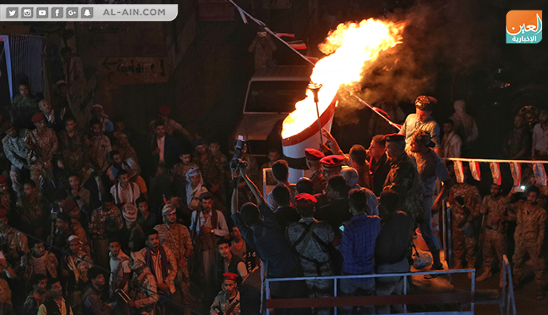 جانب من الاحتفال جانب من احتفالات اليمنيين بثورة 26 سبتمبر في تعز