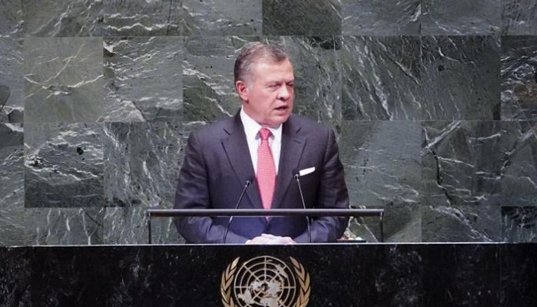 العاهل الأردني الملك عبد الله الثاني جانب من فعاليات الجلسة الافتتاحية للأمم المتحدة- رويترز