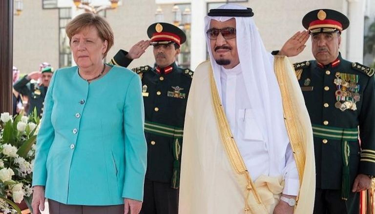 الملك سلمان بن عبدالعزيز والمستشارة أنجيلا ميركل - أرشيفية
